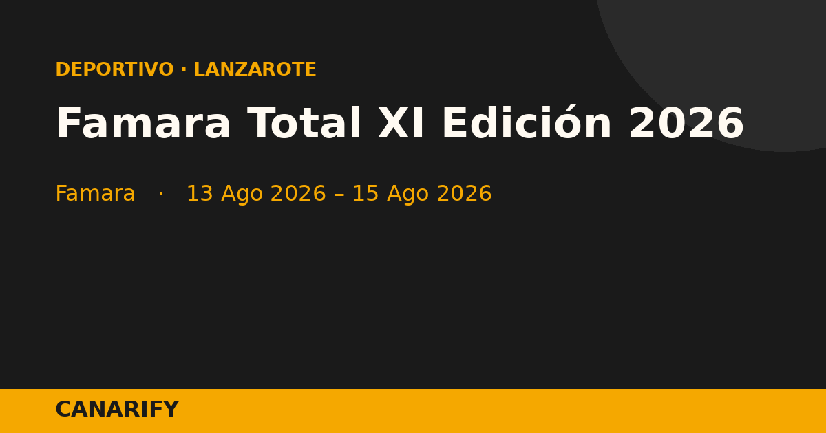 Famara Total XI Edición 2026