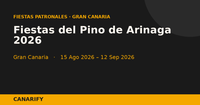 Fiestas del Pino de Arinaga 2026 — Canarify